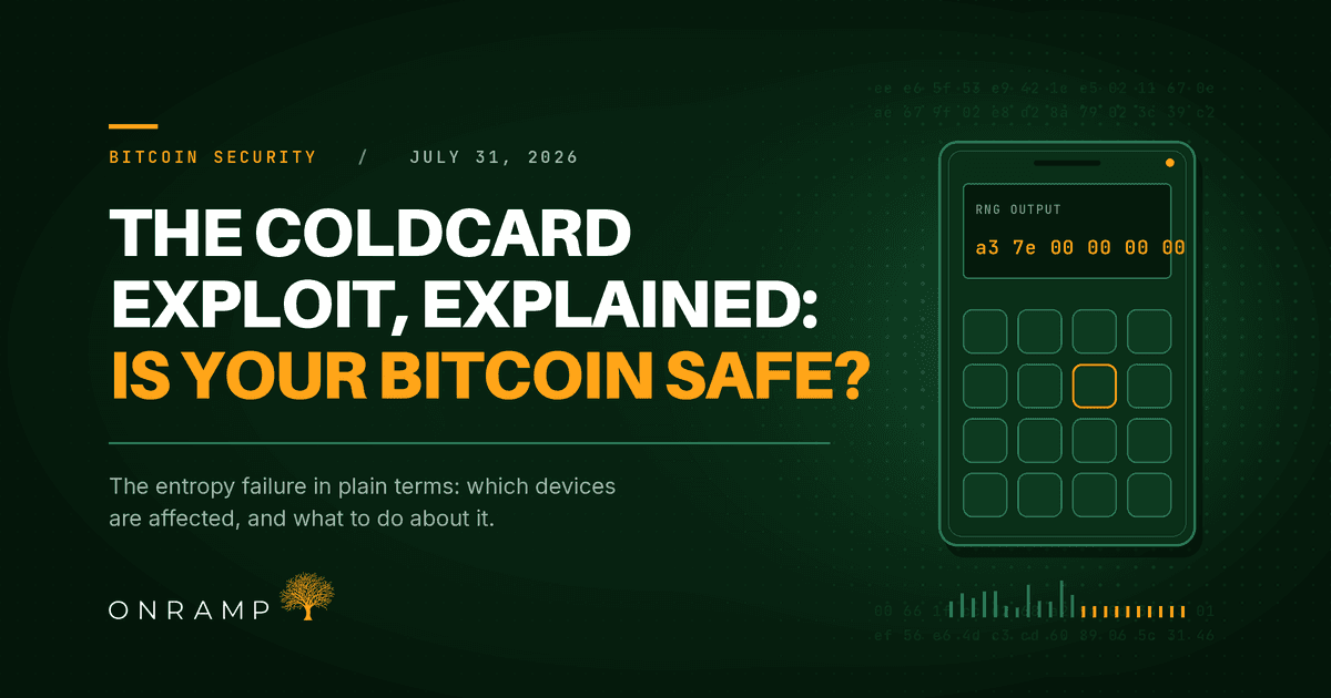 The Coldcard Exploit, Explained: Is Your Bitcoin Safe?